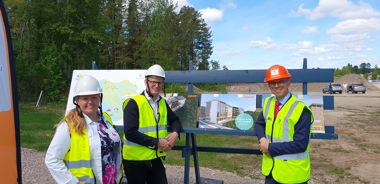 Första spadtaget för Kronandalens Vård och omsorgsboende
