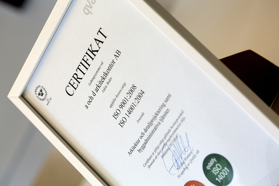 Certifierade enligt ISO 9001 & 14001